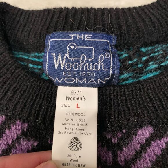 VTG Woolrich Womens Fair Isle Wool Pullover Sweater Size Large - Picture 3 of 7
